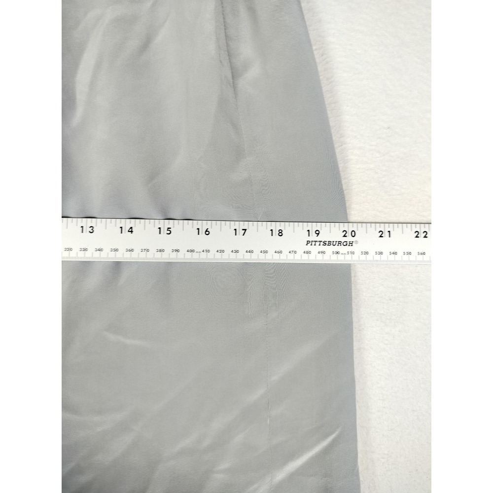 Diane Gilman Maxi Skirt Womens Medium Gray Silk Satin Long Slit NWT - Picture 9 of 12